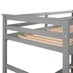 Twin Over Twin Wood Bunk Bed With 4 Drawers, Trundle And Staircase-ModernLuxe 21 Twin Over Twin Wood Bunk Bed With 4 Drawers, Trundle And Staircase-ModernLuxe -ModernLuxe GUEST fe91ec5e 43f0 4ad2 9506 b62df0f56b06