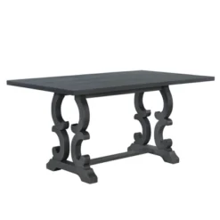 6 PCS Retro Dining Set With Unique-designed Table And Upholstered Chair-ModernLuxe 19 6 PCS Retro Dining Set With Unique-designed Table And Upholstered Chair-ModernLuxe -ModernLuxe GUEST fe9eaee8 b05d 44ca b5ff b3dd9c5c3608