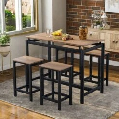 Modernluxe 5-Piece Kitchen Counter Height Table Set With 4 Chairs-Industrial 19 Modernluxe 5-Piece Kitchen Counter Height Table Set With 4 Chairs-Industrial -ModernLuxe GUEST febde15c 38b0 46b2 9774 4de228f68622