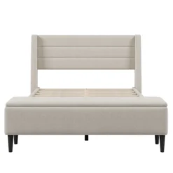 Queen Size Upholstered Wood Storage Platform Bed Frame With Storage Ottoman Bench-ModernLuxe -ModernLuxe GUEST ff74e7fa 22df 4879 9e1f 0e4136b2f8c8