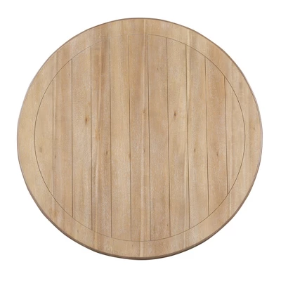 5 PCS Round Dining Table Set With Solid Wood Legs And 4 Striped Fabric Upholstered Chairs-ModernLuxe 12 5 PCS Round Dining Table Set With Solid Wood Legs And 4 Striped Fabric Upholstered Chairs-ModernLuxe - Image 10