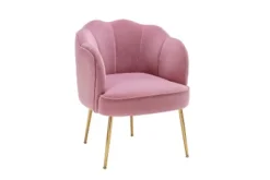 Modern Shell Shape Armchair Accent Chair With Gold Legs-ModernLuxe -ModernLuxe GUEST ffcaf584 1598 402b a1e1 04caa6fcc0bd